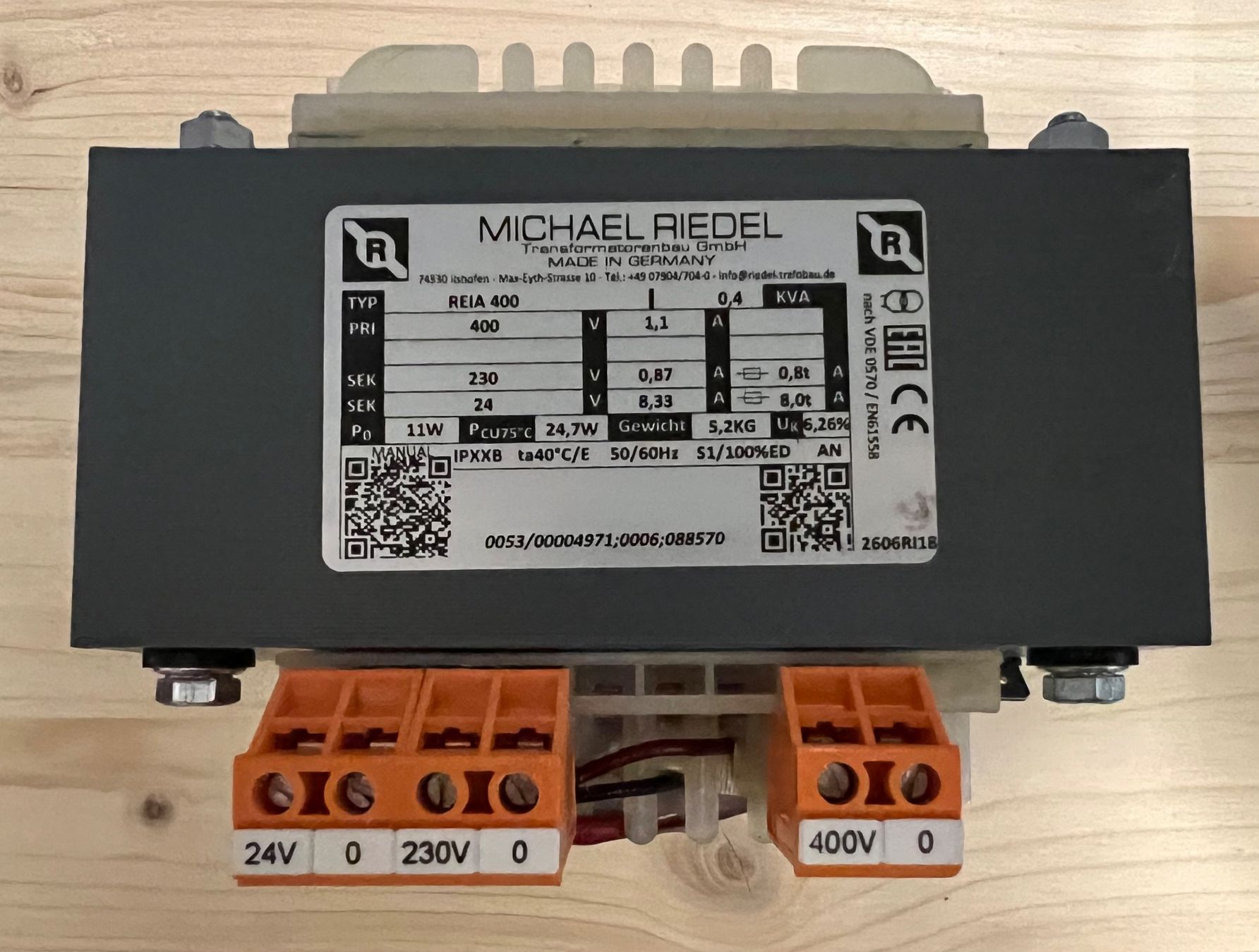 Componenti elettronici: Transformator 400VAC / 230VAC / 24VAC – Usato da Romanshorn venduto da DonRicardoo