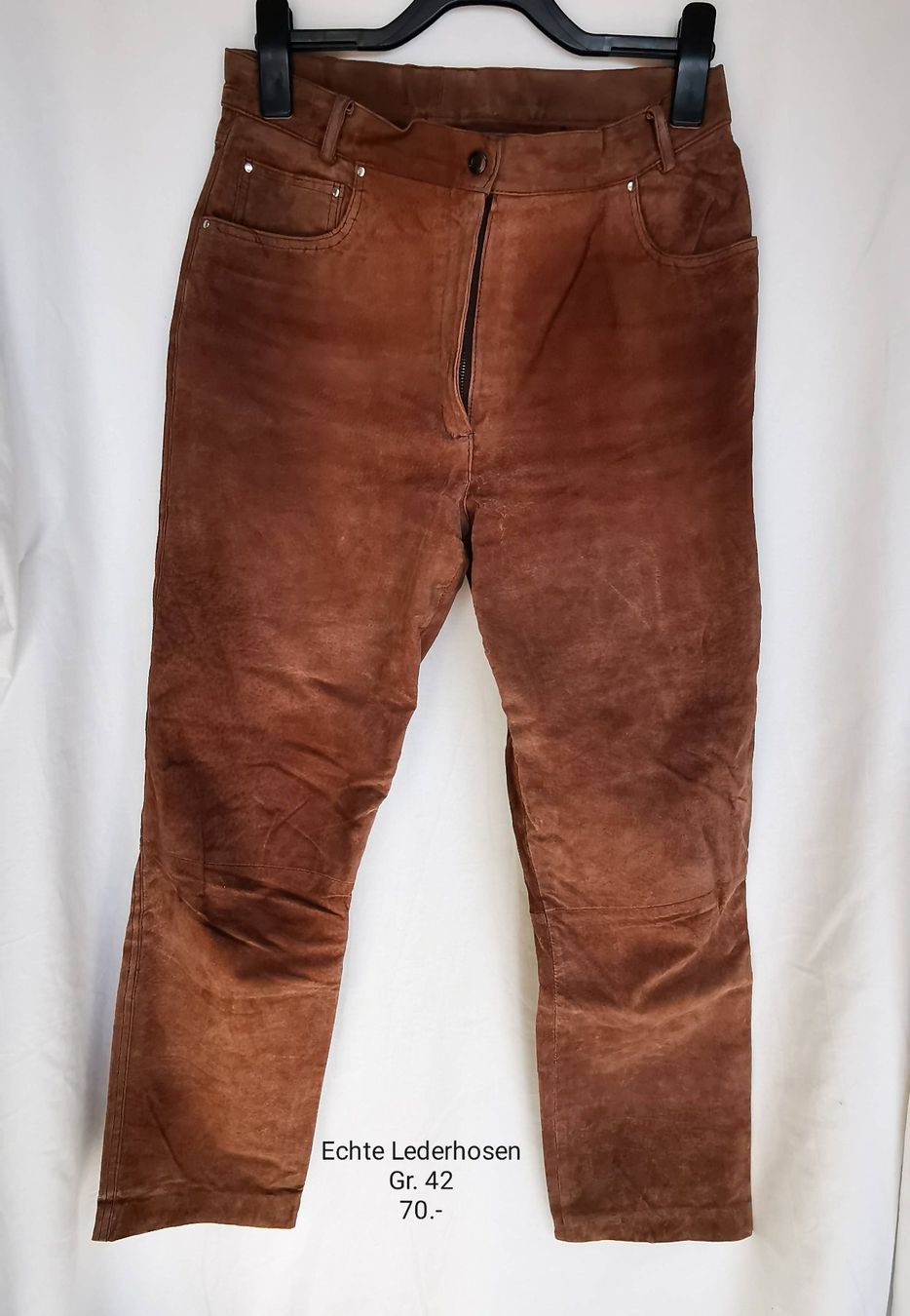 Pantaloni: braune Lederhosen Gr. 42 – Usato da Sarmenstorf venduto da taosun