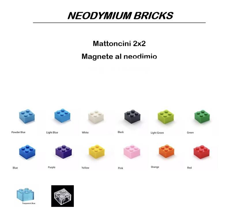 Kit di costruzioni: Calamite a mattoncino 2x2 – Nuovo e nell'imballaggio originale da Pregassona venduto da enimracanin