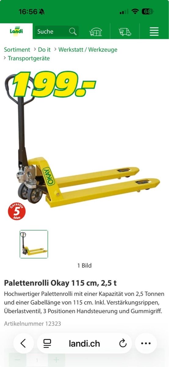 Piattaforme elevatrici & Crick: Hebewagen landi – Usato da Tschingel ob Gunten venduto da Ina0 2