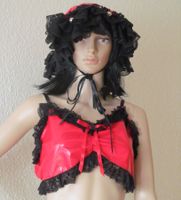 Als SET: Roter Lack BH und eine passende rote Lackzofenhaube