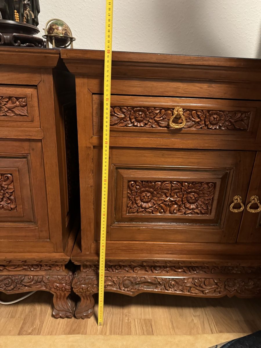 Set di tavolo e panche: Vornetisch asiatische – Usato da Riehen venduto da mistercho 2