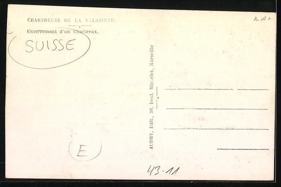 Cartoline postali: Cerniat, Chatreuse de la Valsainte, Ente – Usato da Berlin venduto da bartko-reher 1
