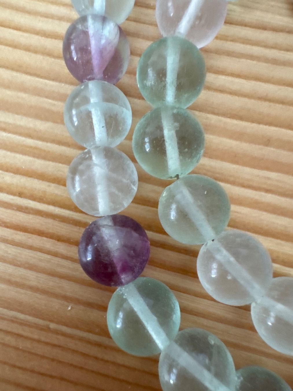 Catenine: Wunderschöne, elegante mehrfarbige Fluorit-Kette! – Nuovo (secondo la descrizione) da Zürich venduto da Tarafo5 2
