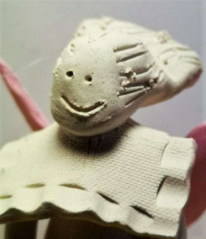 Statuette: Schutzengel aus Keramik rosa – Nuovo e nell'imballaggio originale da Lutzenberg venduto da Pinschi01 5