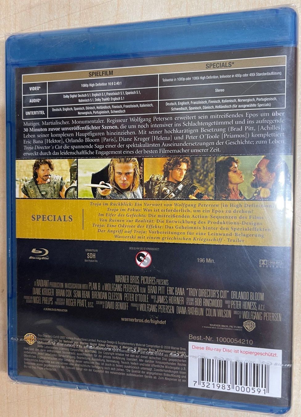Tutti i DVDs: Troja Director's Cut - Blu Ray – Nuovo e nell'imballaggio originale da Oftringen venduto da Vucki 1