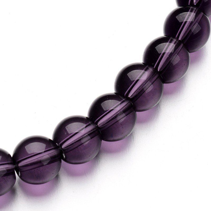 Perle (finte): Glasperlen 8mm Lila ca. 35Stück – Nuovo (secondo la descrizione) da Rüegsau venduto da Tausendfreund
