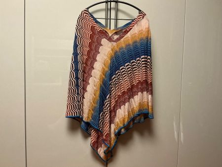 Missoni Mare Poncho gemustert bunt mit Glitzergarn IT 42