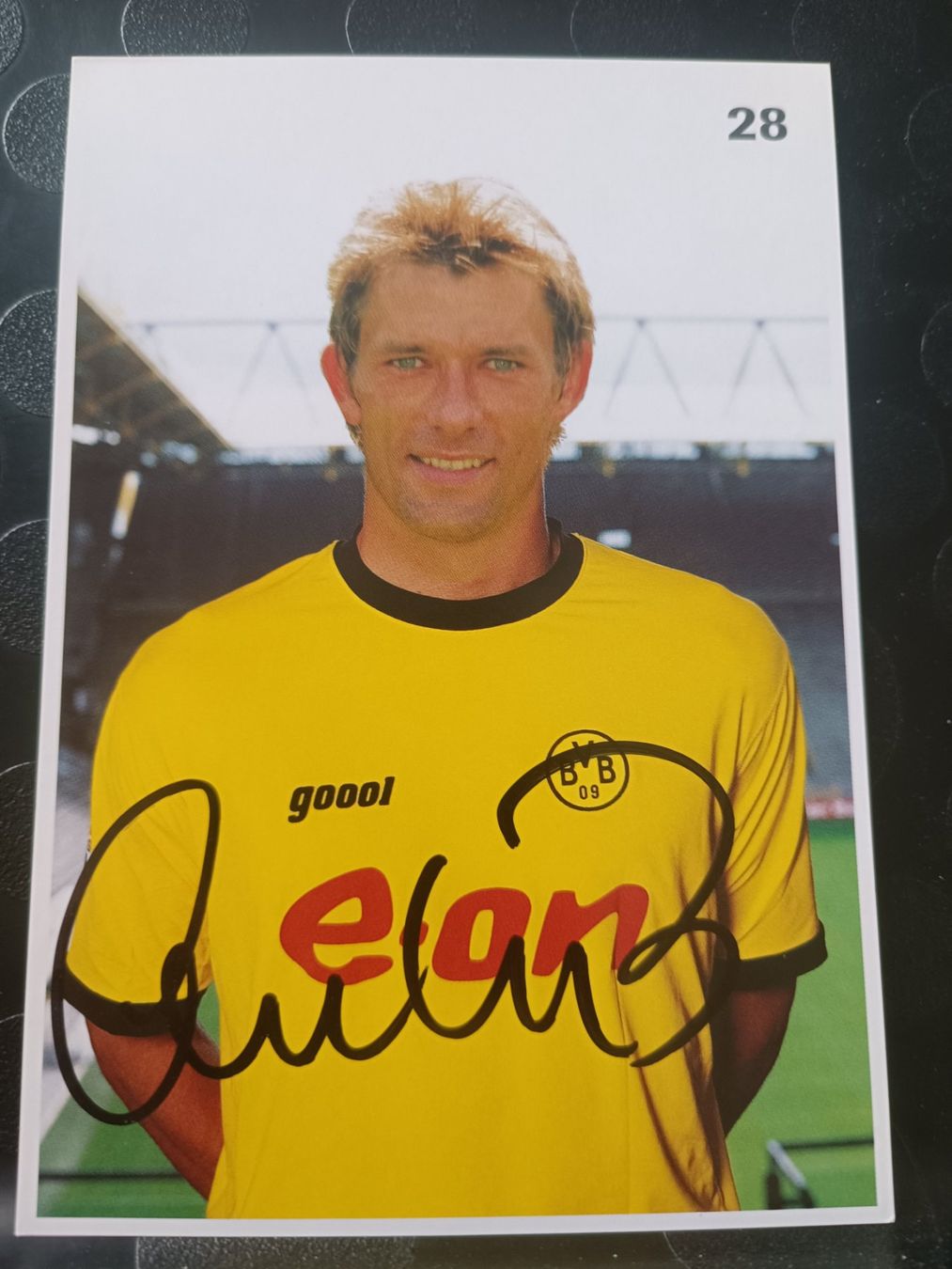 Autografi: André  Bergdölmo - BVB - Handsignierte alte Karte – Usato da Menziken venduto da Artographs