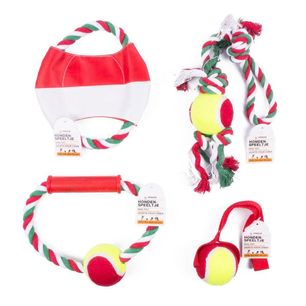 Giocattoli: Hundespielzeug 4-fach sortiert – Nuovo e nell'imballaggio originale da Walenstadt venduto da Trend-24