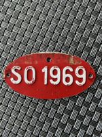 Velonummer Anhänger 1969