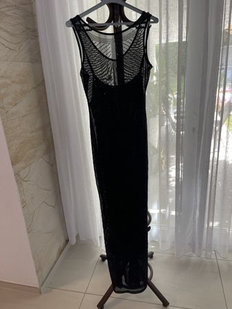 Schickes, elegantes, langes, schwarzes Abendkleid, S/M