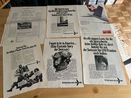 SWISSAR SWISS tolle rare Reklamen inkl. original 60's Kult