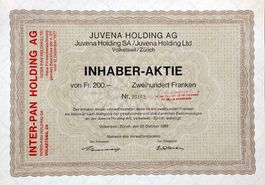 Juvena Holding AG, Volketswil/Zürich - 1968