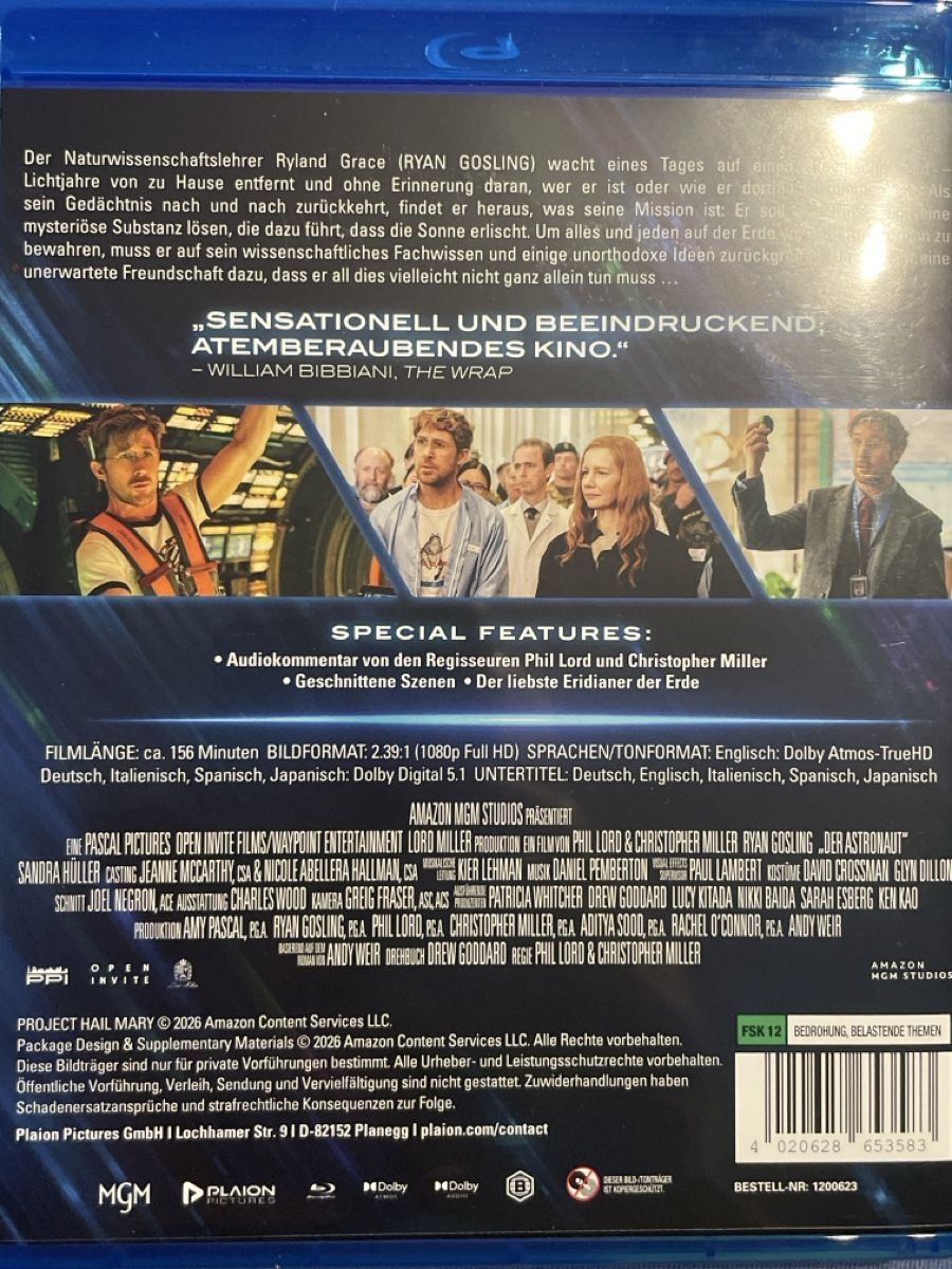 Tutti i DVDs: The Astronaut (2026) – Nuovo (secondo la descrizione) da Waldenburg venduto da Gonzo8 1
