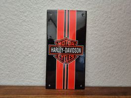 Emailschild Harley Davidson Motorrad Service Emaille Schild