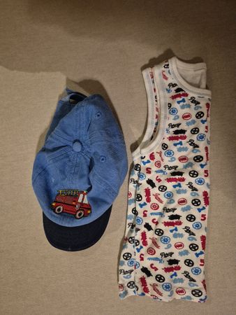 Sommer Set: Tanktop Gr. 86/92 & Capi Gr. 50, Top Zustand!