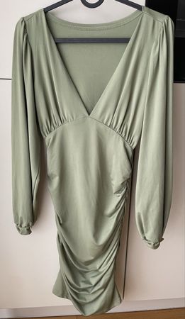 SHEIN Minikleid, Olivgrün, Gr. S (36), Figurbetont!