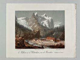 Wellhorn Wetterhorn Rosenlaui Litho Cuvillier Lemercier