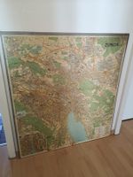 Antike Karte Stadt Zürich