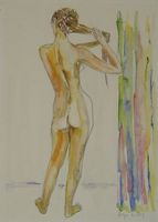 Roger Kathy Aquarell (Akt Frau 1965) 25*35