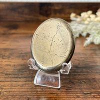 ✲ 1 Stk. Pyrit Handschmeichler ✲ 35g /45mm Pyrite Troststein