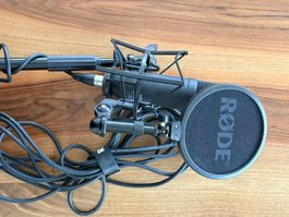 Rode NT1 XLR-Mikrofon mit Spinne und Standfuss