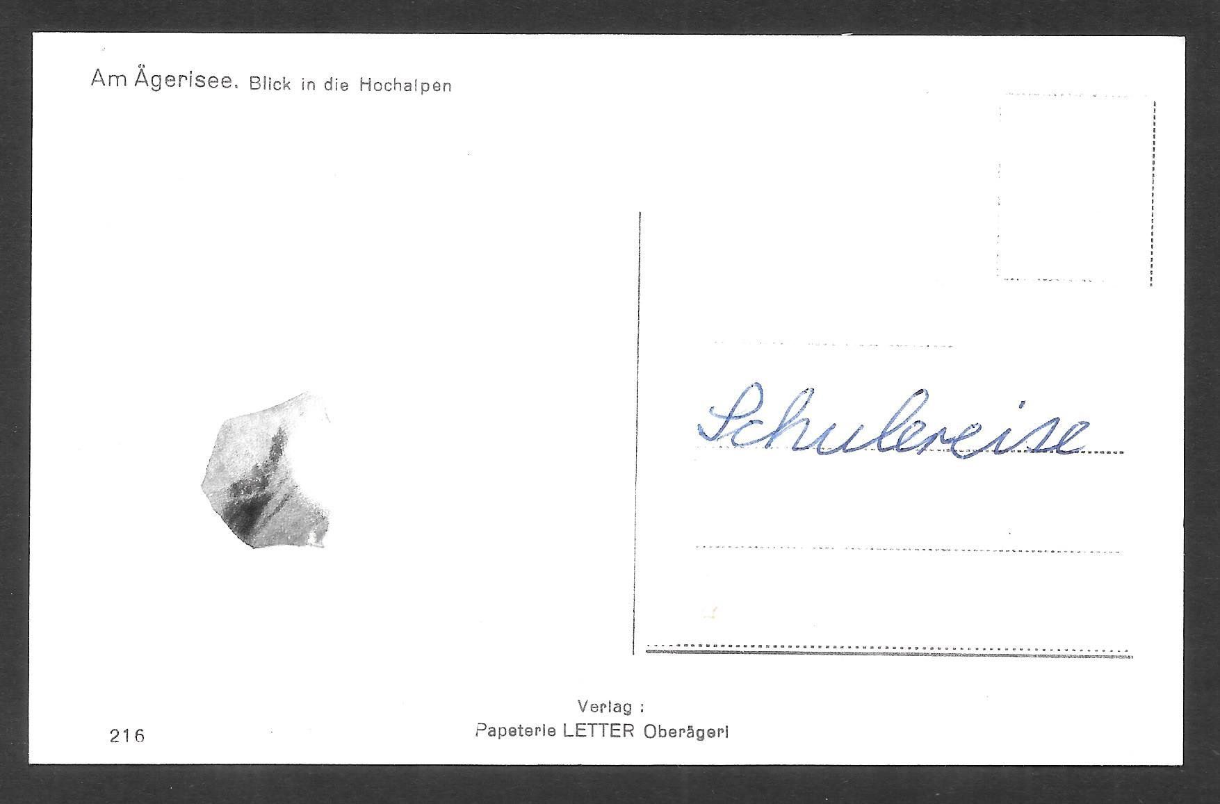 Cartoline postali: Aegerisee Blick in die Hochalpen – Usato da Olten venduto da clotaldi 1