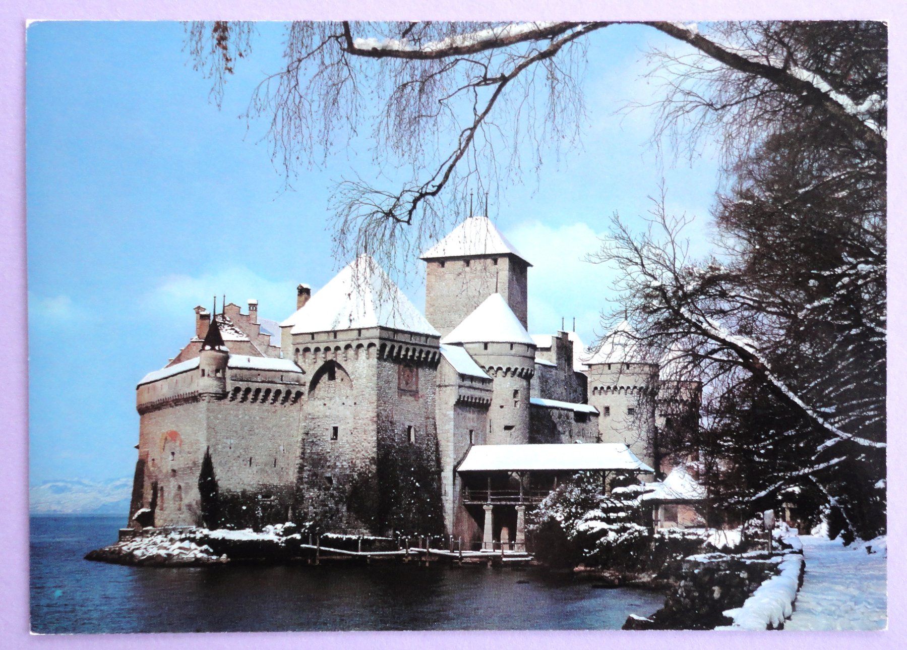 Cartoline postali: Le Château de Chillon en hiver – Usato da Fétigny venduto da Billy2miny