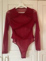 Bordeaux roter, durchsichtiger Body, Gr. S