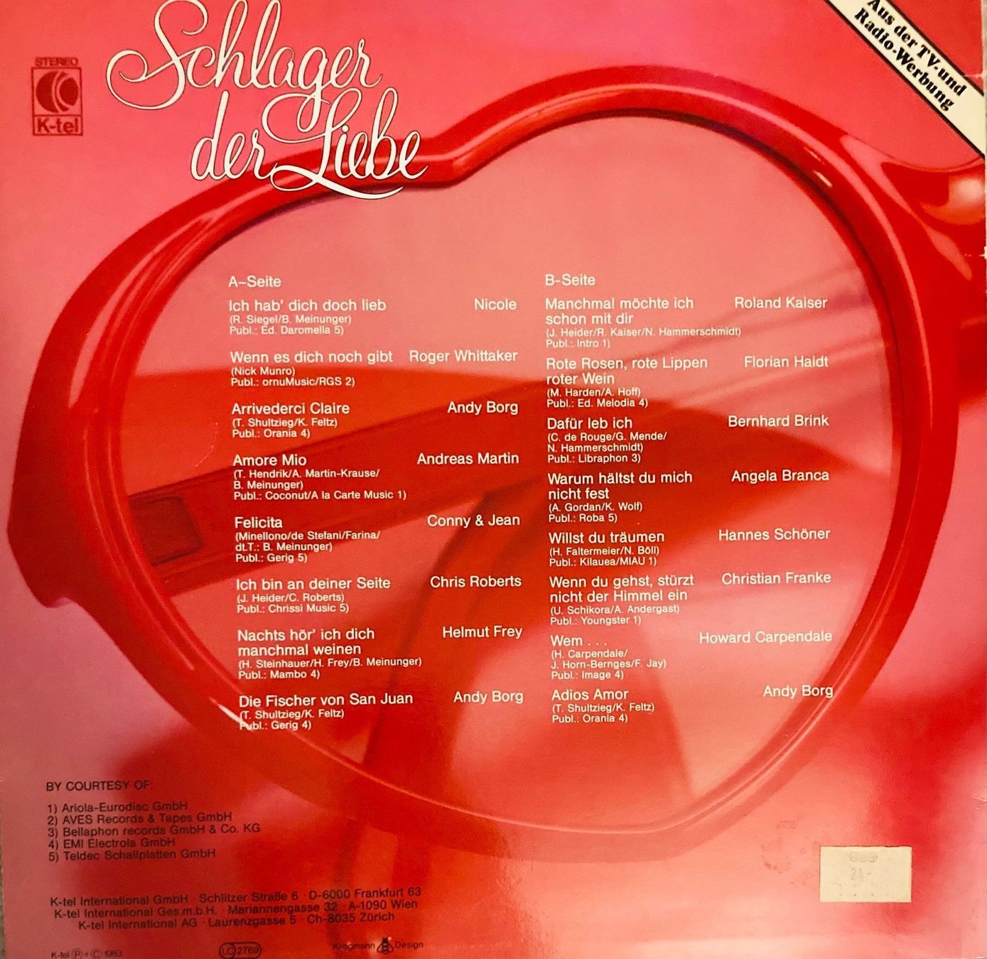 Schallplatten: Schlager Der Liebe – Gebraucht aus Horn von enigma66 2