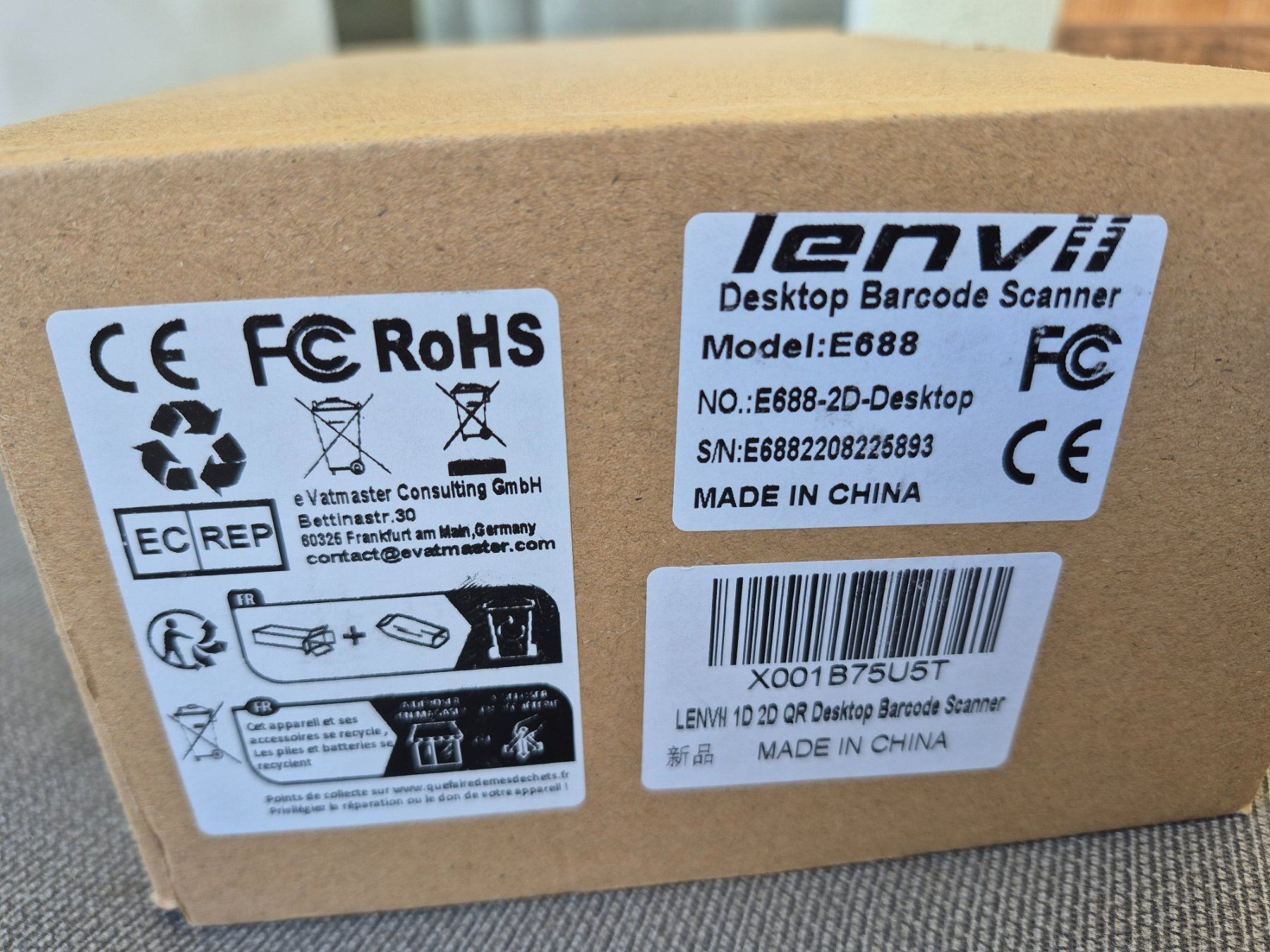 Scanner: Lenvii Desktop Barcode Scanner Model E688 neu & ovp – Neu und originalverpackt aus Romanshorn von sch_8zdv