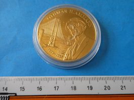 vergoldete Medaille 40 mm PP,  Othmar H. Ammann