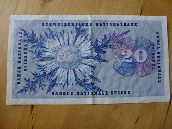 Banknoten: ++ 20.- Franken 18. Dezember 1958 – Gebraucht aus Walkringen von Casablanca777 2