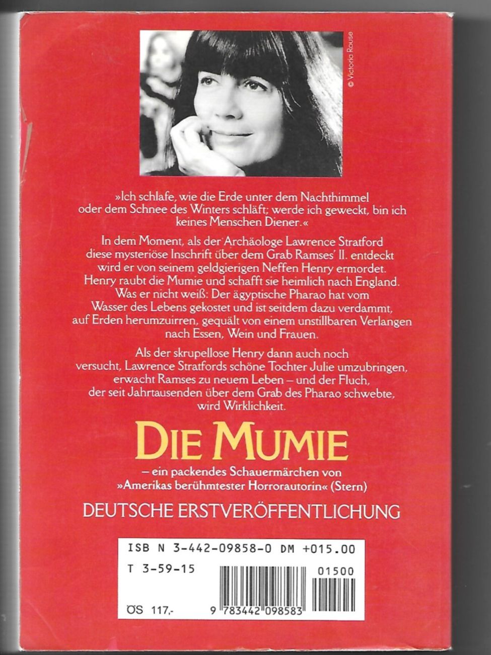 Libri: Anne Rice "Die Mumie oder Ramses der Verdammte" – Usato da Samstagern venduto da Bladetigi 1