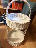 Etageren Korb weiss Shabby Chic