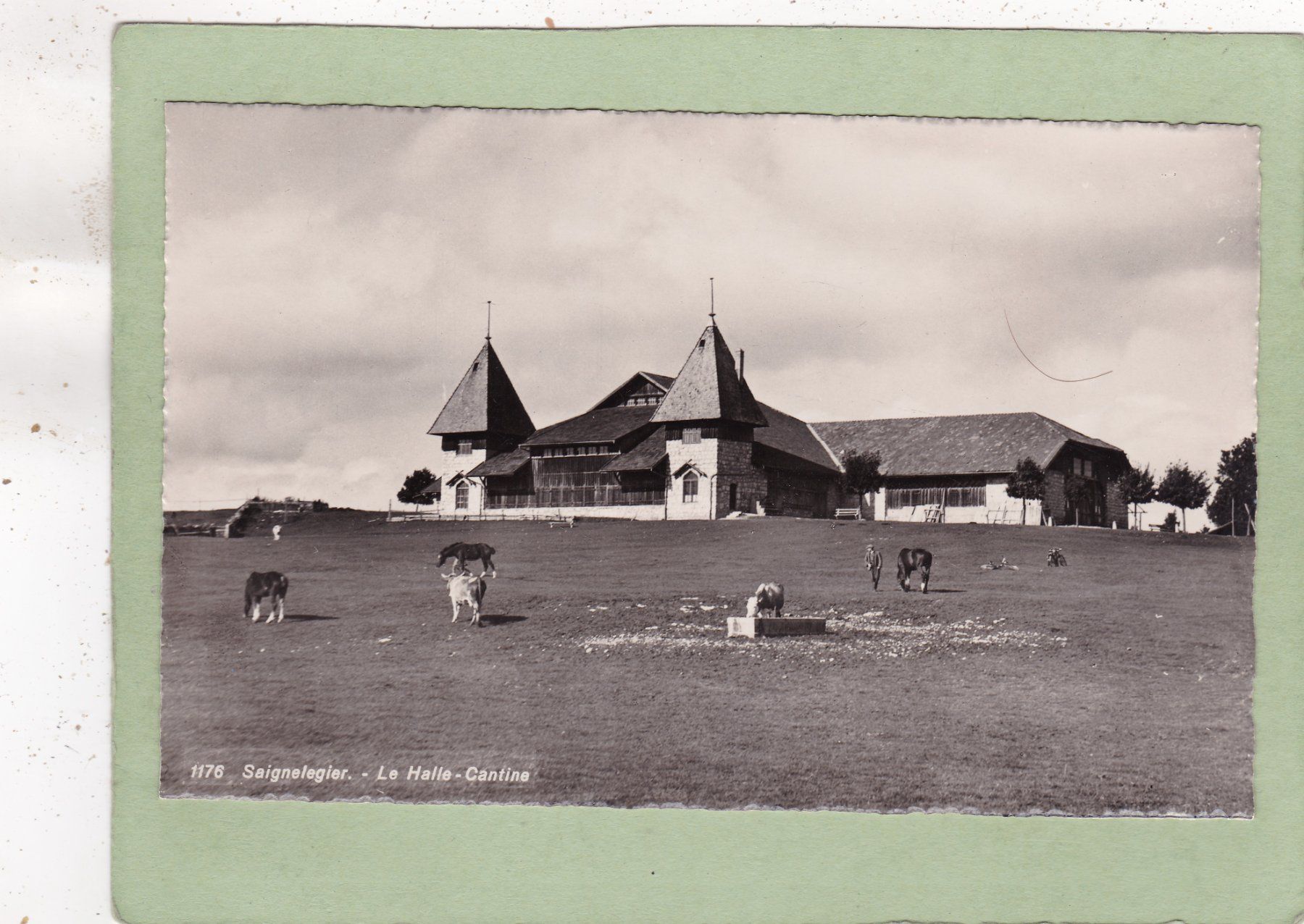 Cartoline postali: Saignelegier Le Halle - Cantine – Usato da Herisau venduto da Lisegrat2008