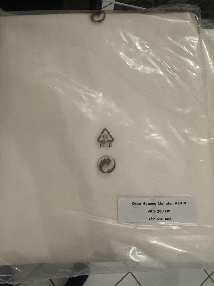 Bettwäsche: 2x Drap Housse Molleton AEGIS 90x200 cm nuovo – Neu und originalverpackt aus Grono von tes_6t5v