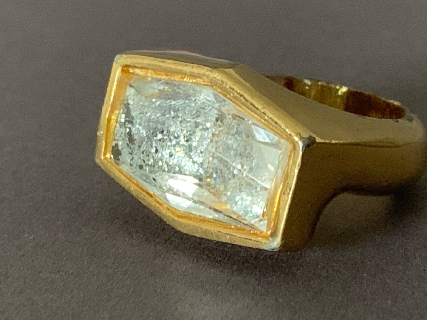 Bagues: Vergoldeter ring 6 kant (rg 56) – D'occasion à Dittingen par Bijoubelle 1