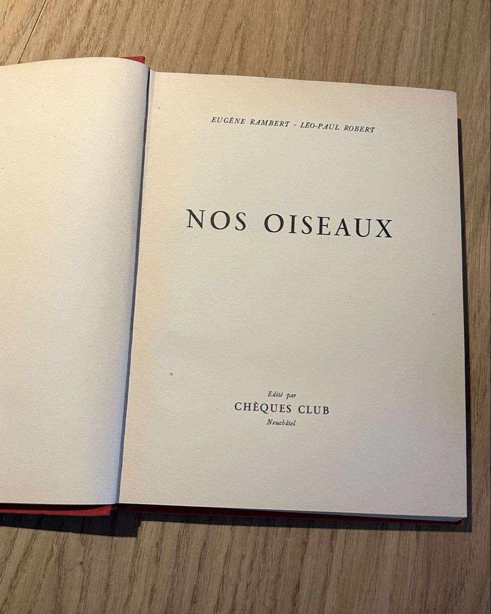 Libri: Nos oiseaux Rambert Robert 1951 illustré couleur – Usato da Lausanne venduto da TelmaLouise70 1