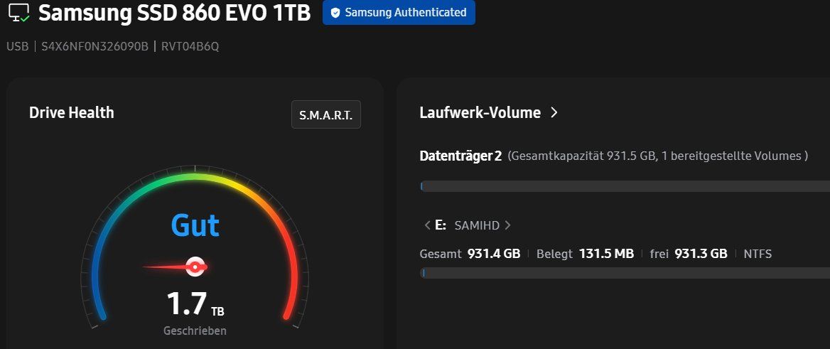 Samsung Dischi rigidi: Samsung SSD 1TB EVO 860 – Nuovo (secondo la descrizione) da Zürich venduto da Parsa 5