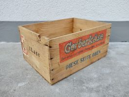 alte Holzkiste Kiste GERBER KÄSE - ORIGINAL EMMENTALER