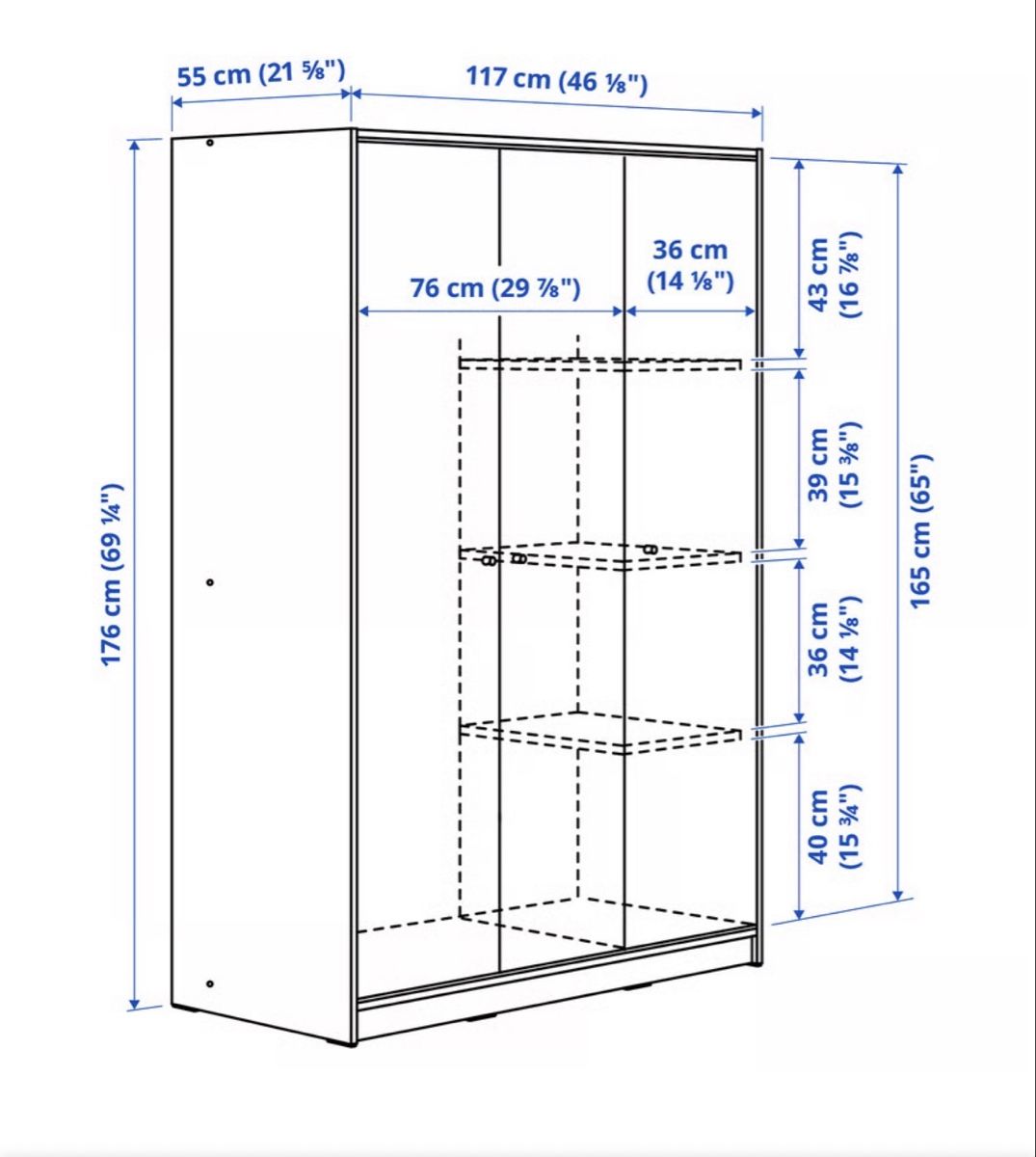 Ikea Schränke: KLEPPSTAD Kleiderschrank mit 3 Türen – Gebraucht aus Zürich von s_cm 5