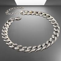 👣💫 Funkelnde Boho-Strass-Fusskette in Silber 💎✨