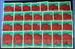 Nr.700 Siegel mit Wappen Steckkarte mit Stempel   