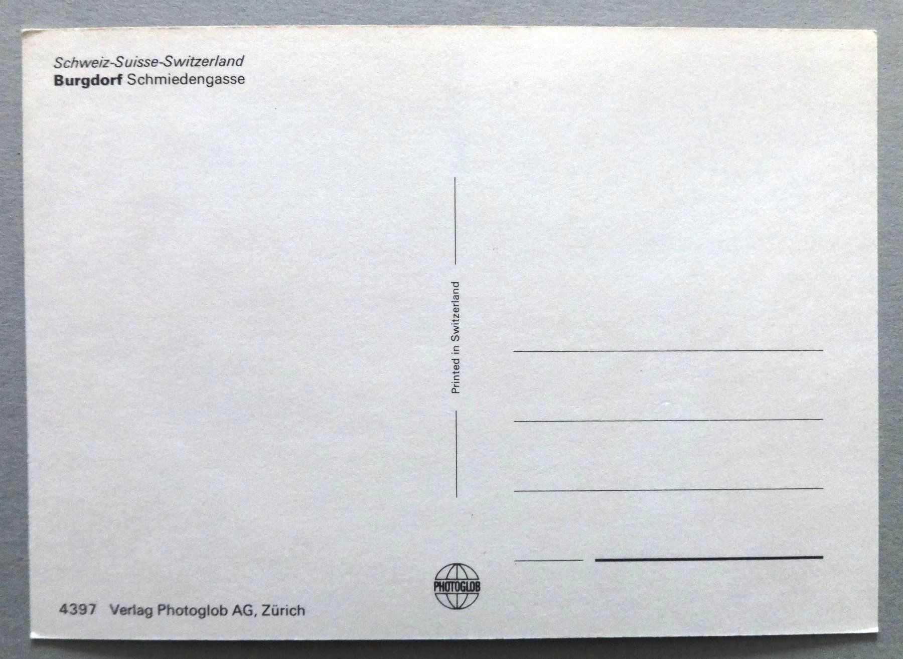 Cartoline postali: Burgdorf, Schmiedengasse – Usato da Fétigny venduto da Billy2miny 1