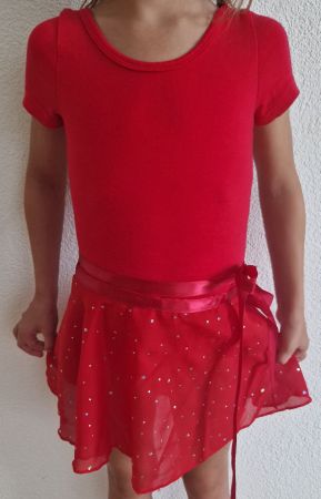 Rotes Tanzkleid Ballett Gr. 100 Glitzer❤️