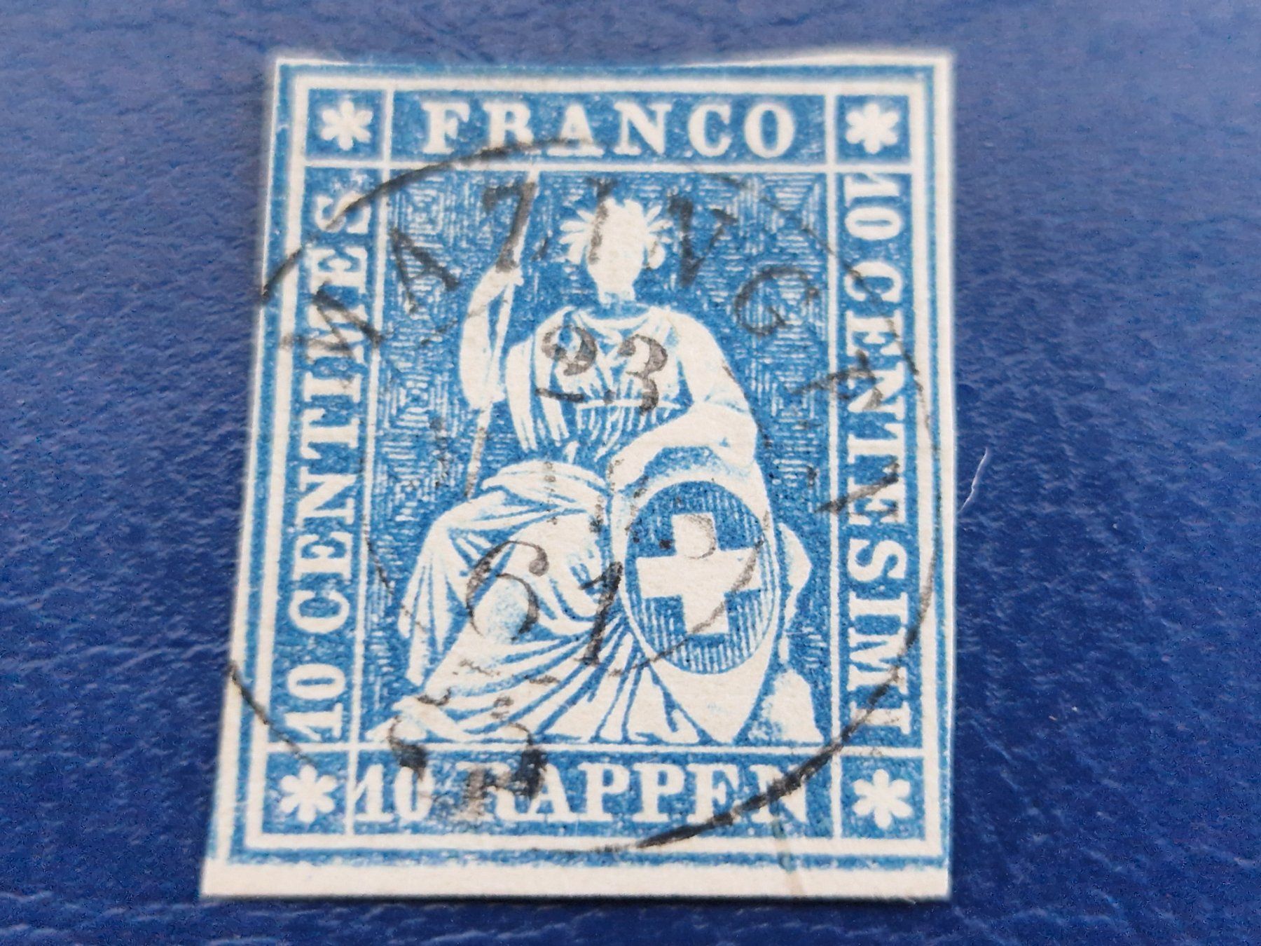 Tutti i francobolli: Strubel 23G, MAZINGEN, ab 1.- – Usato da Burgdorf venduto da Glossy01
