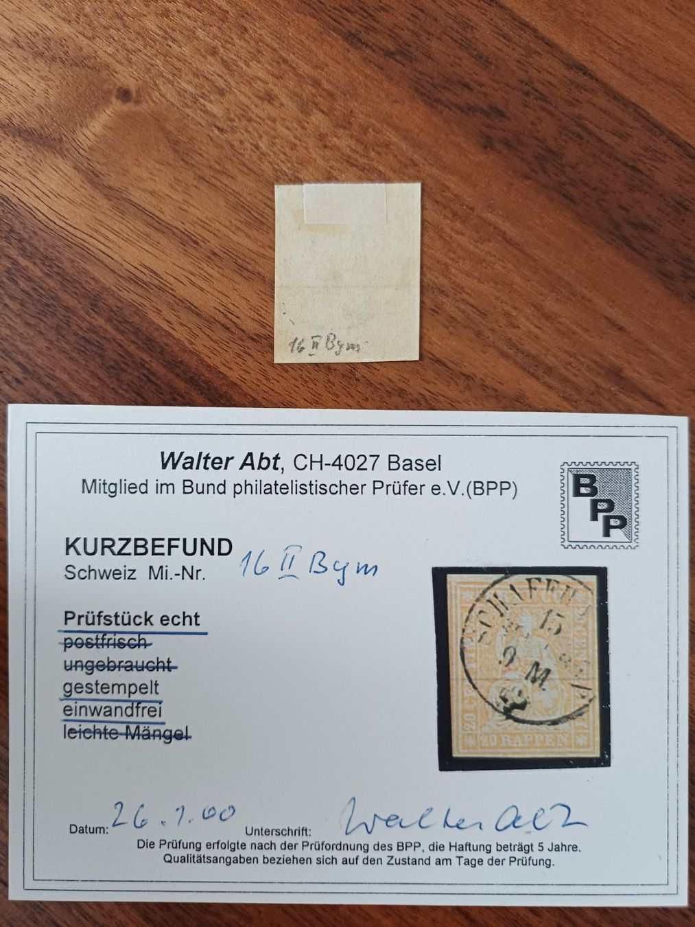 Alle Briefmarken: Strubel 25G absolutes Luxusstück – Gebraucht aus Beringen von Goeppeli 1
