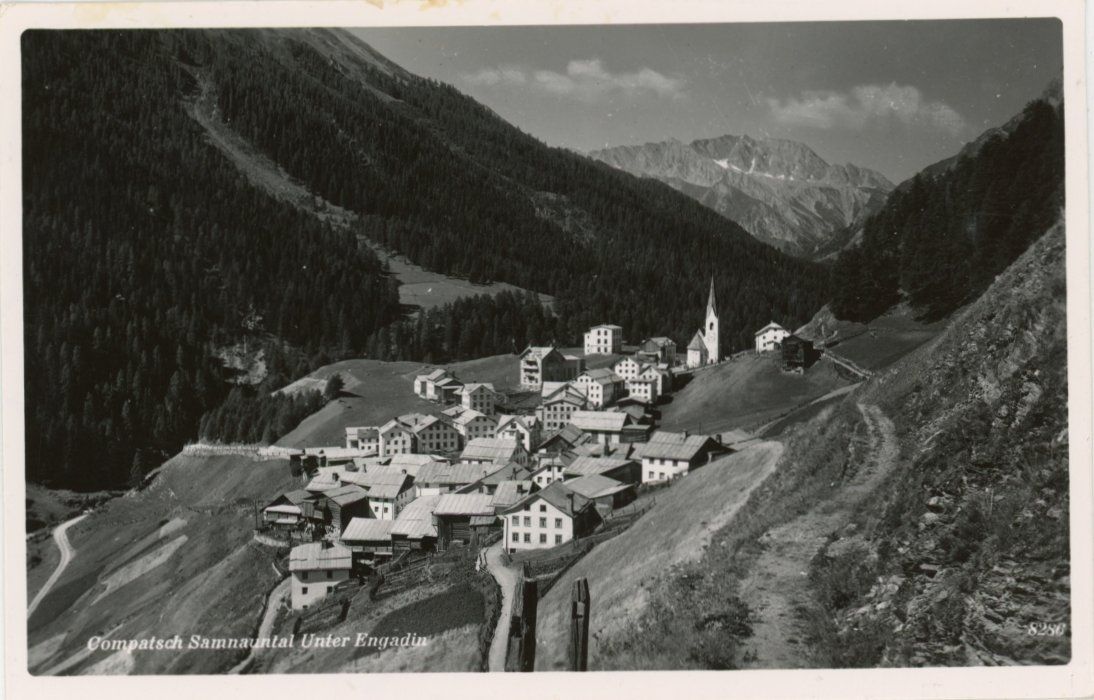 Cartoline postali: Compatsch   GR   im Samnauntal  (Unter Engadin) – Usato da Brig venduto da Valcards54